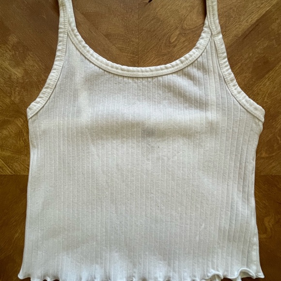 Old Navy - White Ribbed Camisole - Soft Stretch Tank - M - Picture 2 of 9